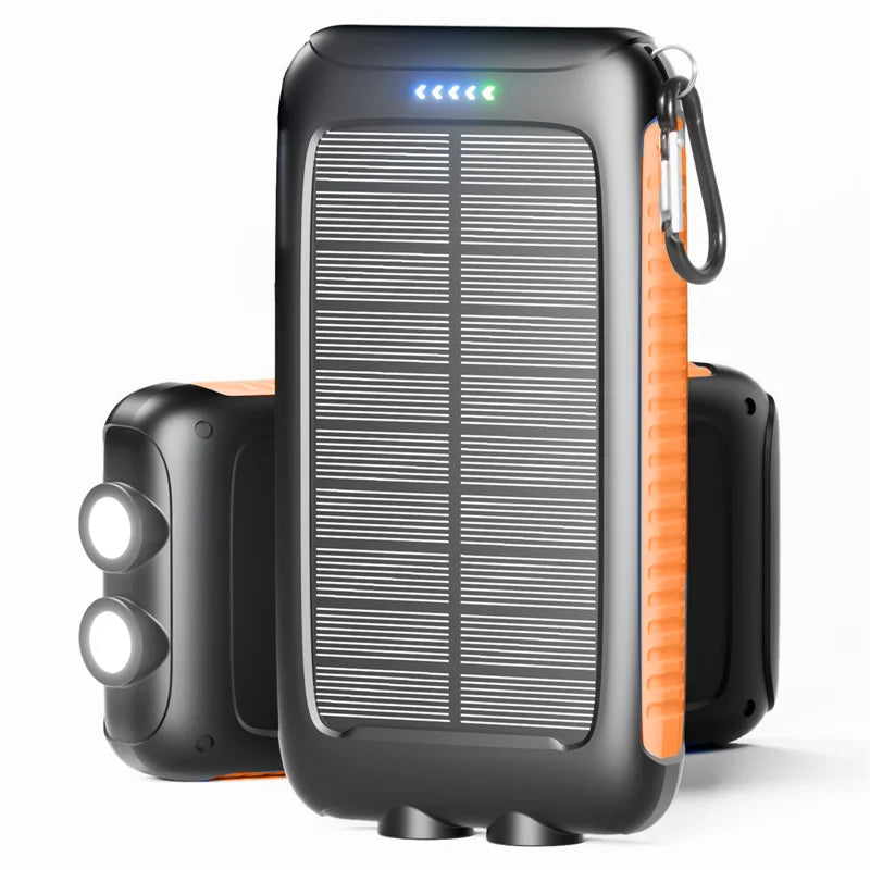 38800mAh Solar Power Bank Dual USB Waterproof Fast Charging