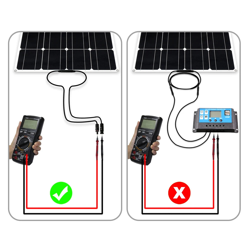 Solar Panel Kit With Flexible 100W 24V Battery Charger
