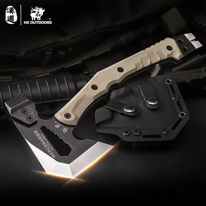 HX OUTDOORS Mercenarys Full Tang Camping Survival Touris Axe Hatchet Tactical Multifunctional Hunting Tools Tomahawk Hammer
