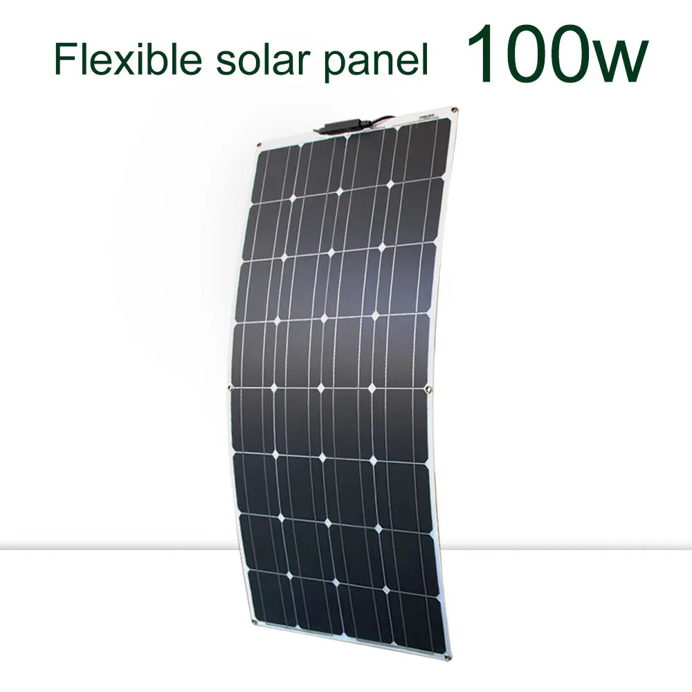 Solar Panel Kit With Flexible 100W 24V Battery Charger