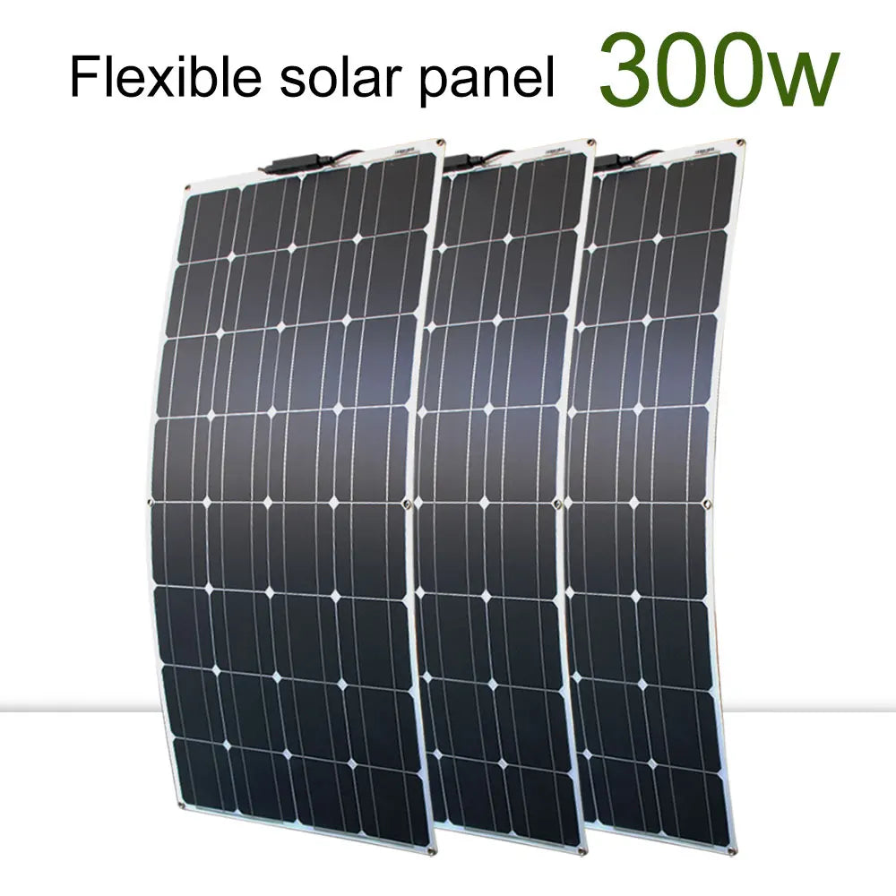 Solar Panel Kit With Flexible 100W 24V Battery Charger