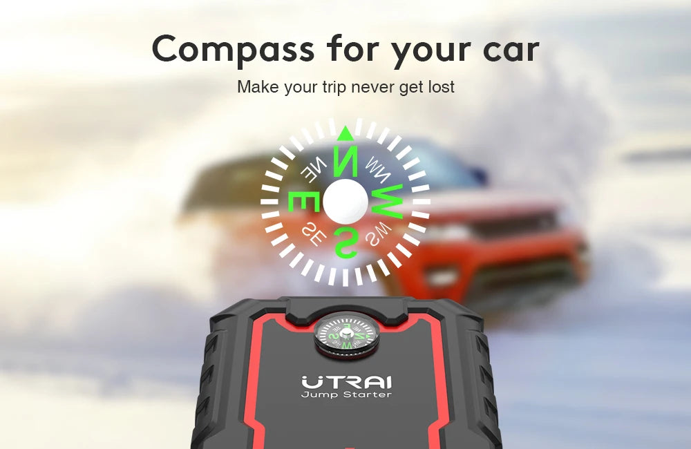 UTRAI Power Bank 2000A Jump Starter Portable Charger Car Booster 12V Auto Starting Device Emergency Car Battery Starter