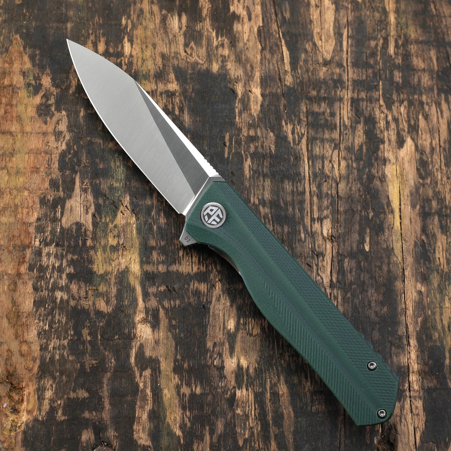 Petrified fish folding knife D2 steel Blade G10 handle pocket knife ball bearings outdoor hunting camping EDC tool knives PF818