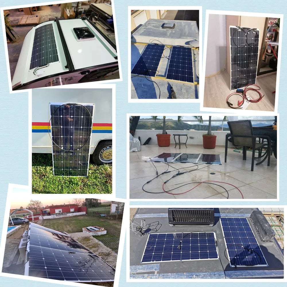 Solar Panel Kit With Flexible 100W 24V Battery Charger