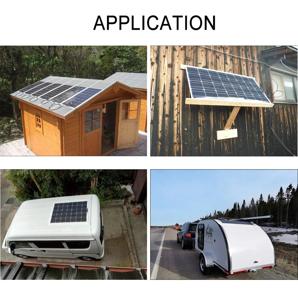 Solar Panel Kit With Flexible 100W 24V Battery Charger