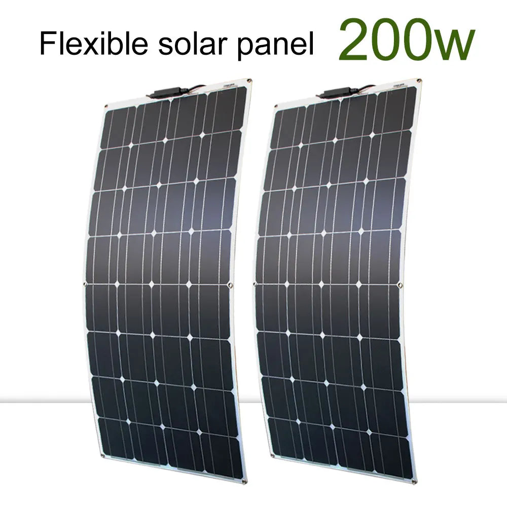 Solar Panel Kit With Flexible 100W 24V Battery Charger