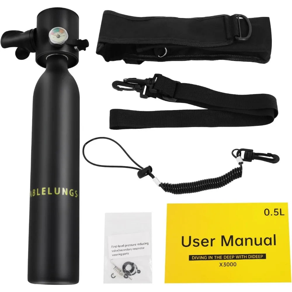 0.5L Mini Diving Bottle Portable Oxygen Tank For Underwater