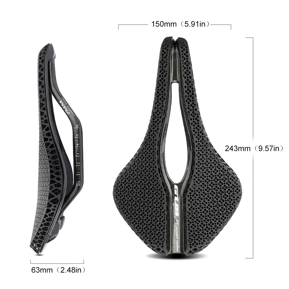 GUB Bicycle 3D Printed Saddle Hollow Out Honeycomb Cushion Shock Absorption Bicycle Saddle Seat Cushion Cycling Accessories