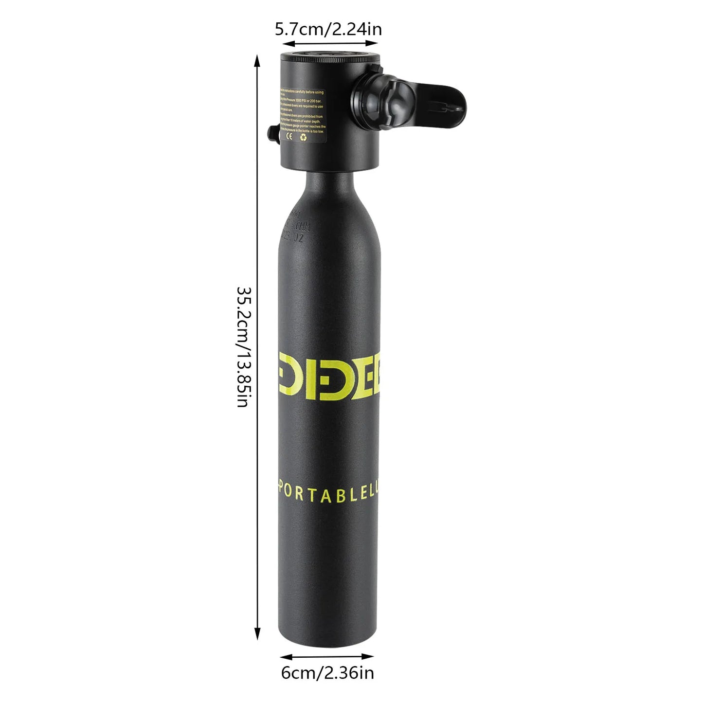 Mini Scuba Tank Kit 0.5L Reusable Underwater Breathing