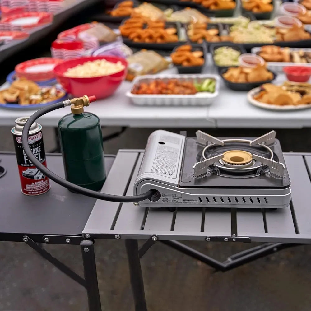 Dual fuel portable stoves, portable camping stoves, dual fuel butane and propane stoves for camping, outdoor cooking