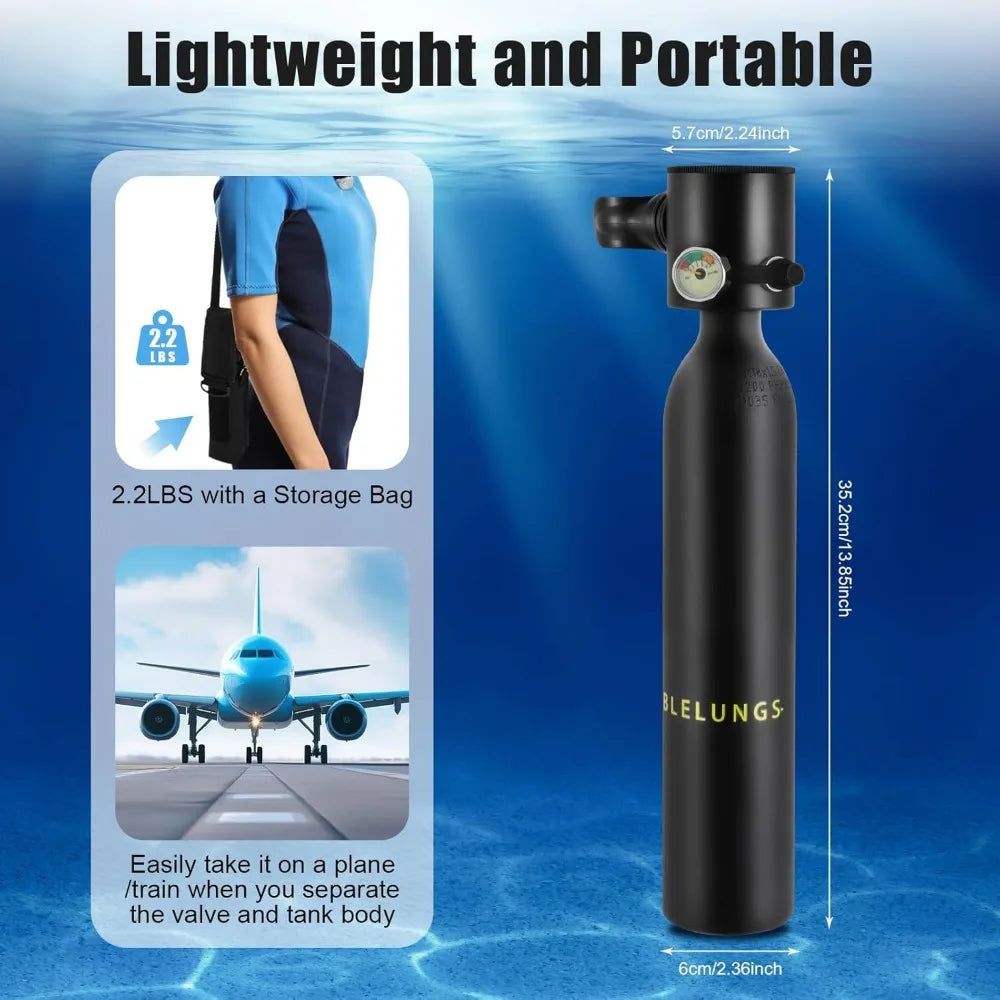 0.5L Mini Diving Bottle Portable Oxygen Tank For Underwater