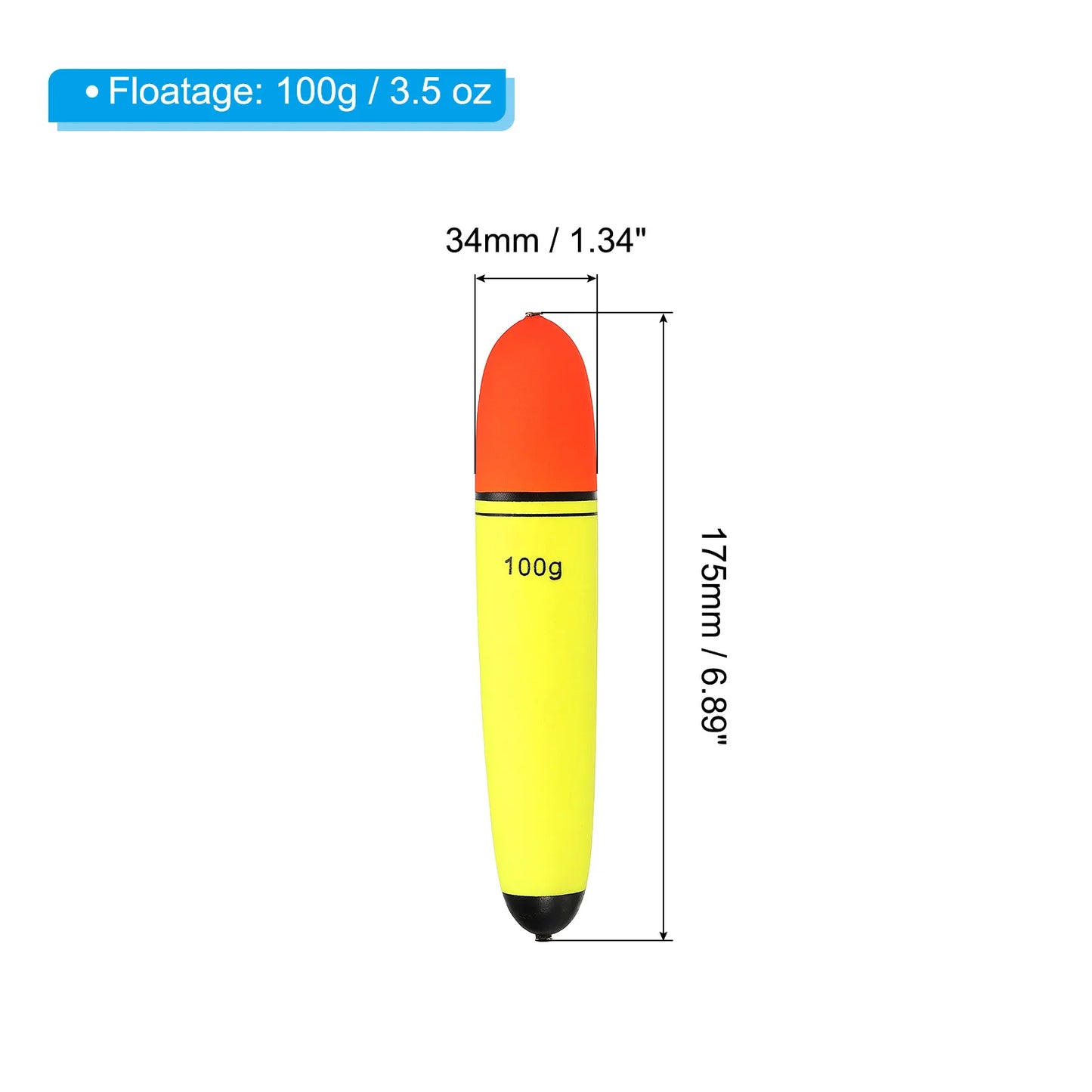 Fishing Slip Bobbers, 4 Pack EVA Fishing Float for Sea Fishing Freshwater, Yellow