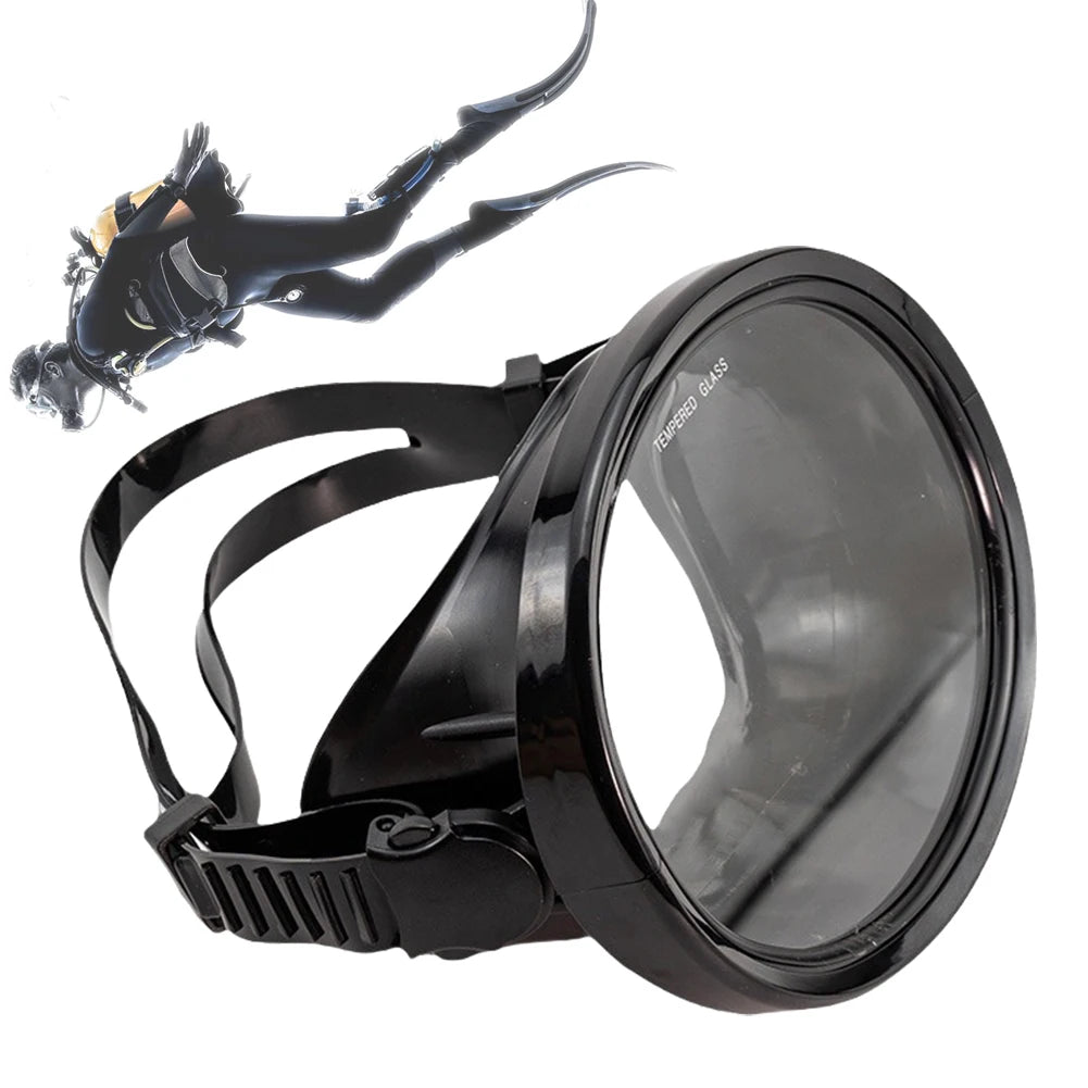 Oval Diving Mask Tempered Glass Anti Fog Freediving