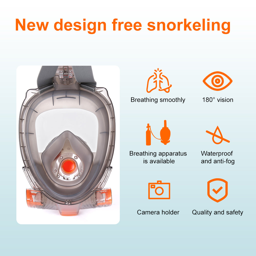 Smaco Full Face Snorkel Mask Anti Fog Wide View Diving