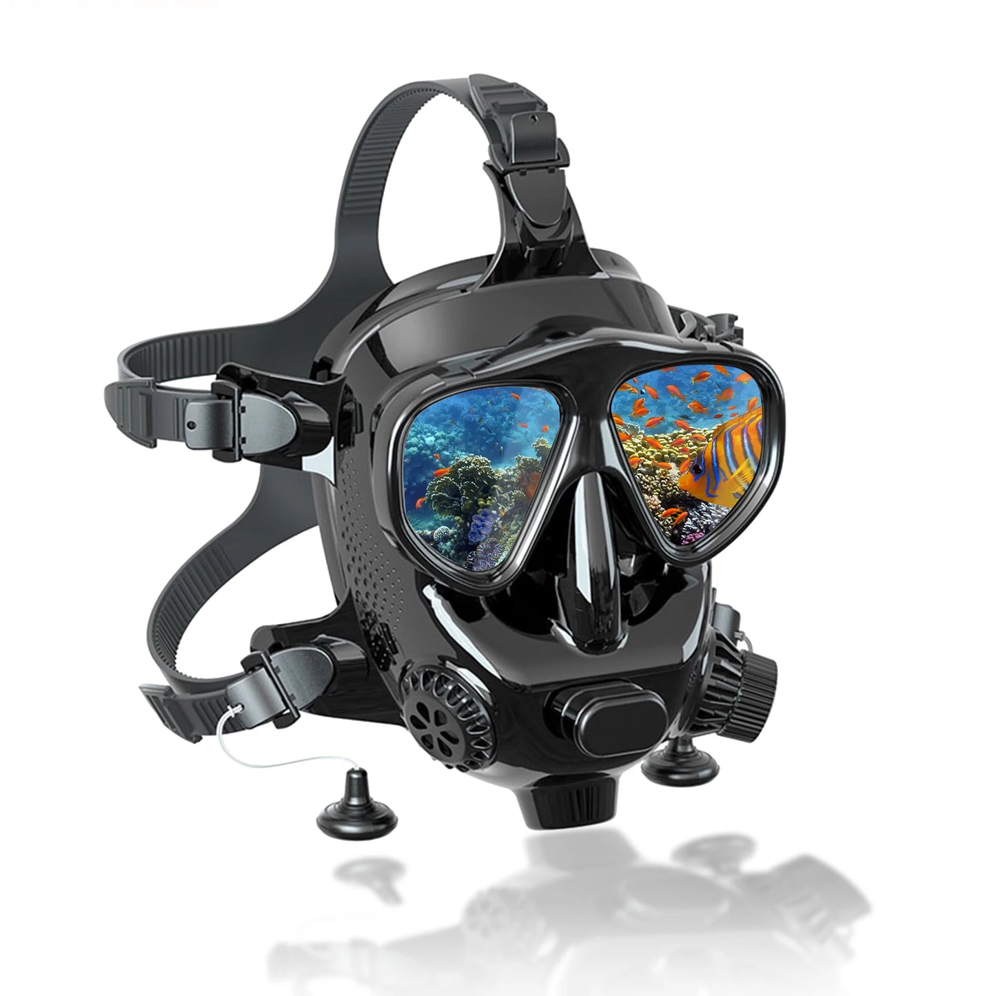 TUDIVING Full Face Diving Mask With Camera Mount 1L 2L
