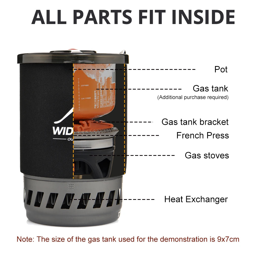 Widesea Camping Cooking System Heat Exchanger Gas Stove