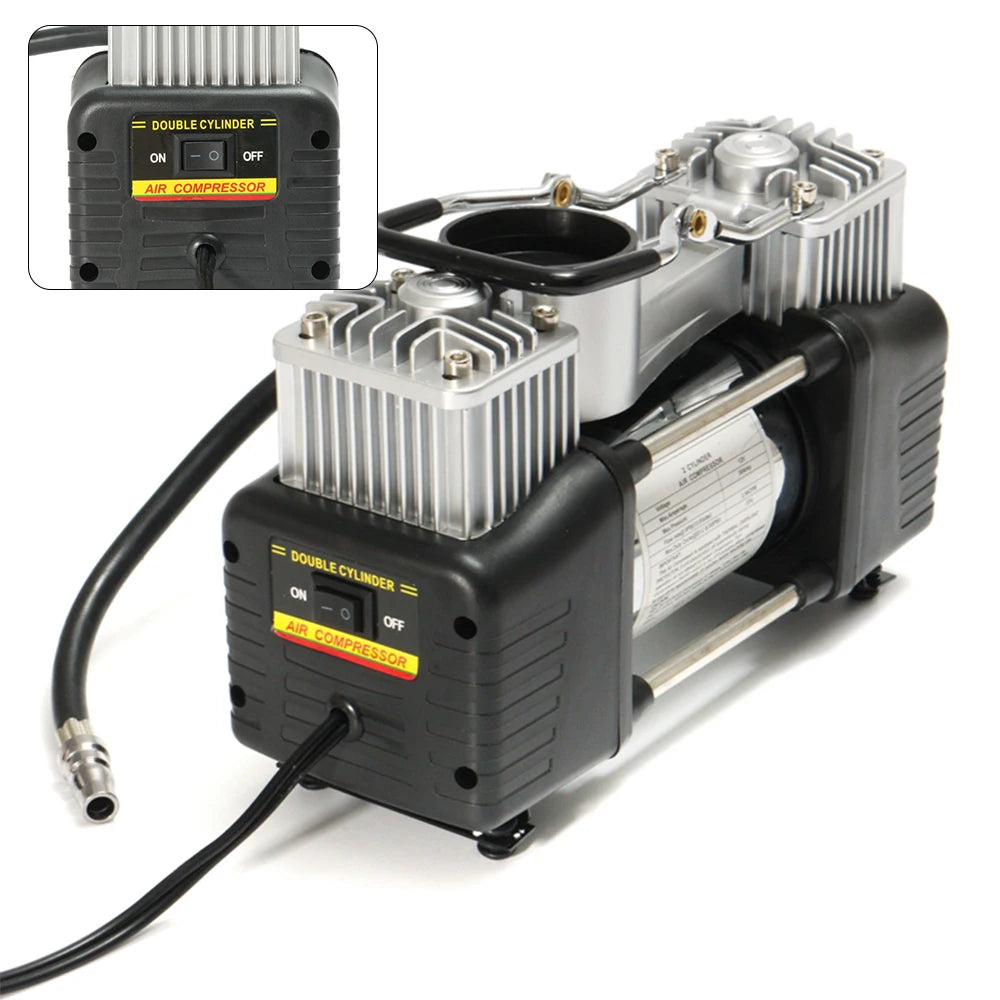12V Air Compressor Portable Pressure Pump Set Car Mounted Electric Air Pump With Pressure Gauge And Automatic Inflation Pump