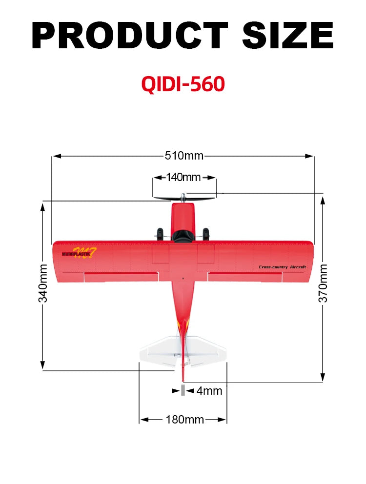 Qidi560 RC Plane M7 Off Road 4CH Remote Control Airplane