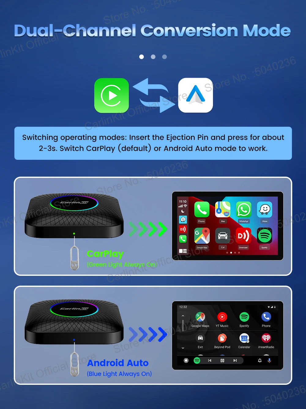 CarlinKit Car Intelligent Systems Wireless Android Auto Wireless CarPlay Smart TV Box For Netflix IPTV Android 13 CarPlay Ai Box