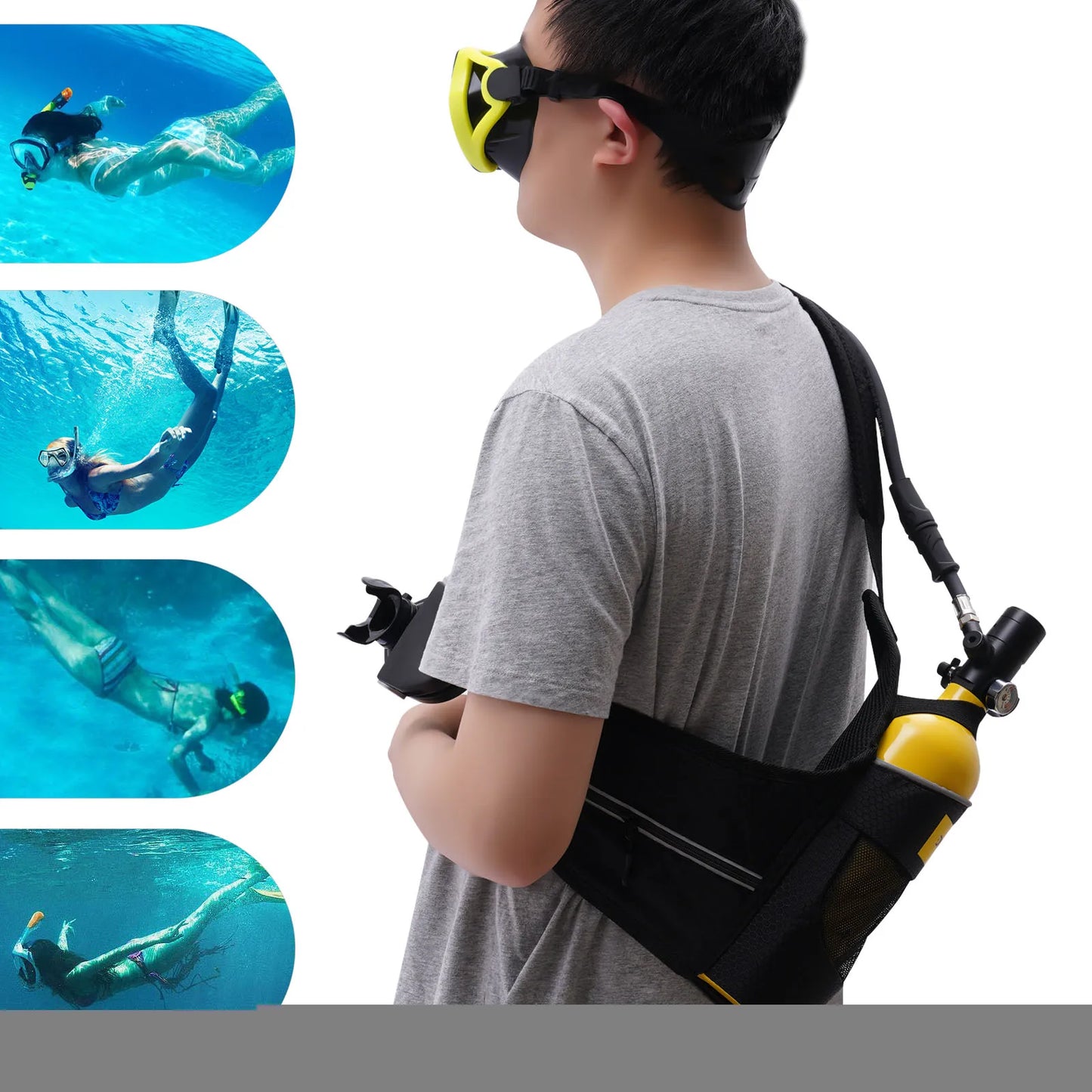 Underwater Breathing Device Mini Scuba Tank 32.8Ft 15 20 Min