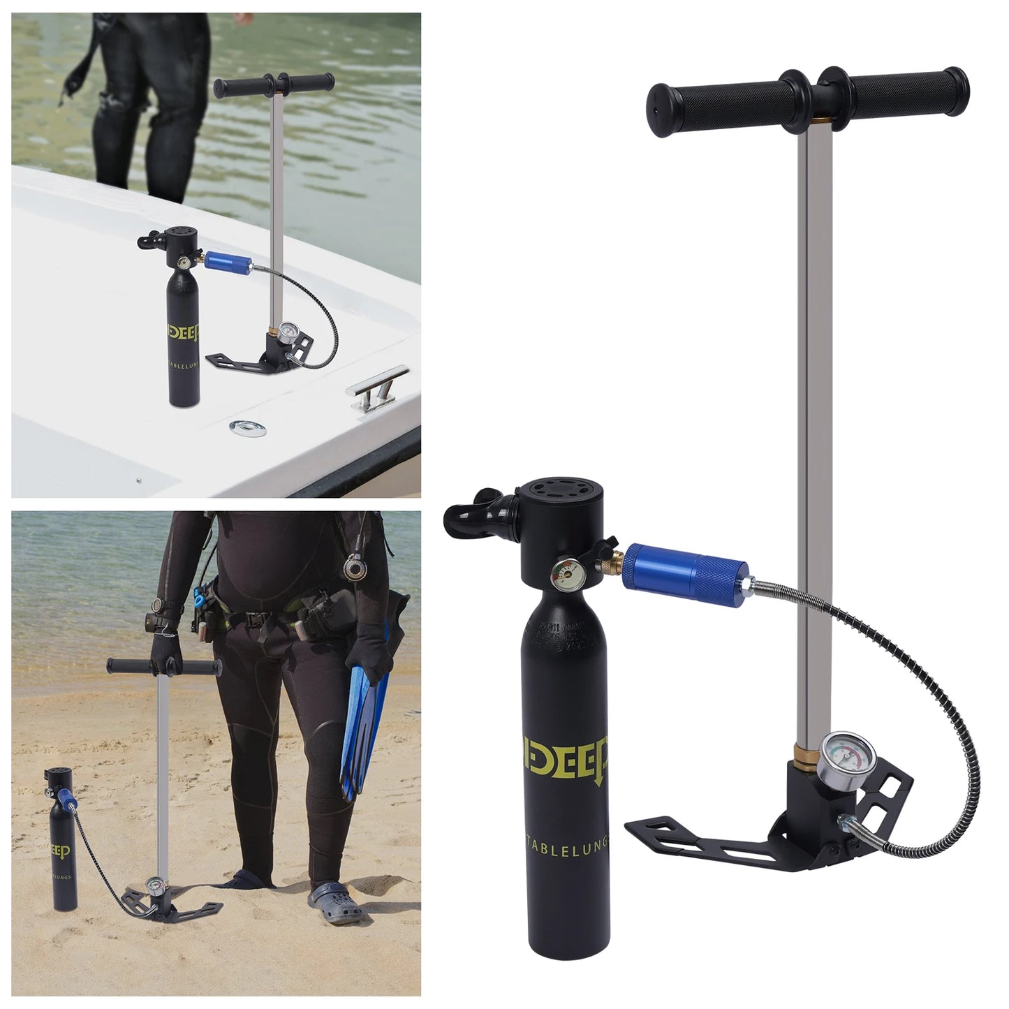 Portable Scuba Diving Tank With Pump Half Liter Capacity