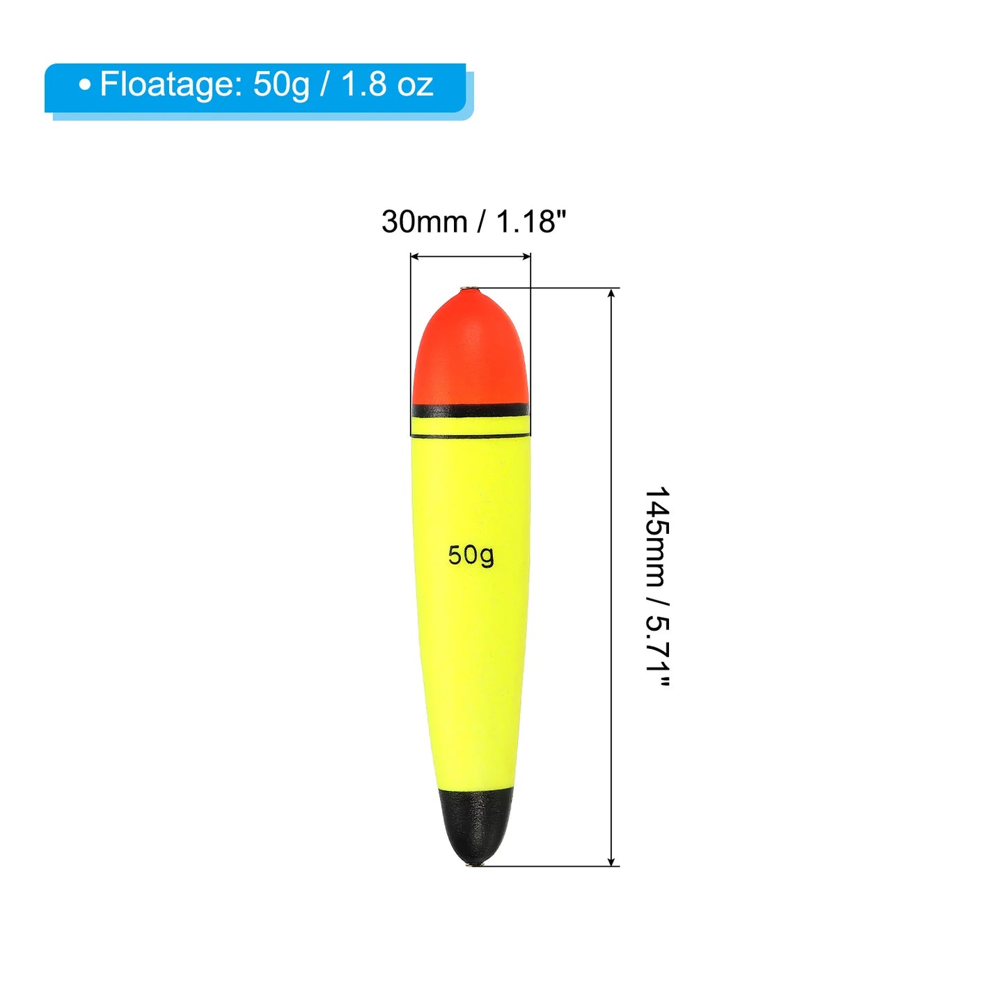 Fishing Slip Bobbers, 4 Pack EVA Fishing Float for Sea Fishing Freshwater, Yellow