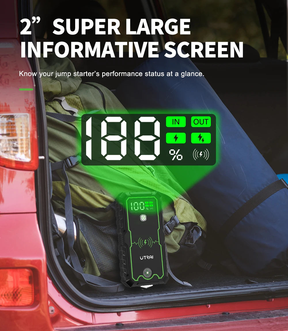 UTRAI Power Bank 4000A Jump Starter Portable Charger Car Booster 12V Auto Starting Device Emergency Car Battery Starter