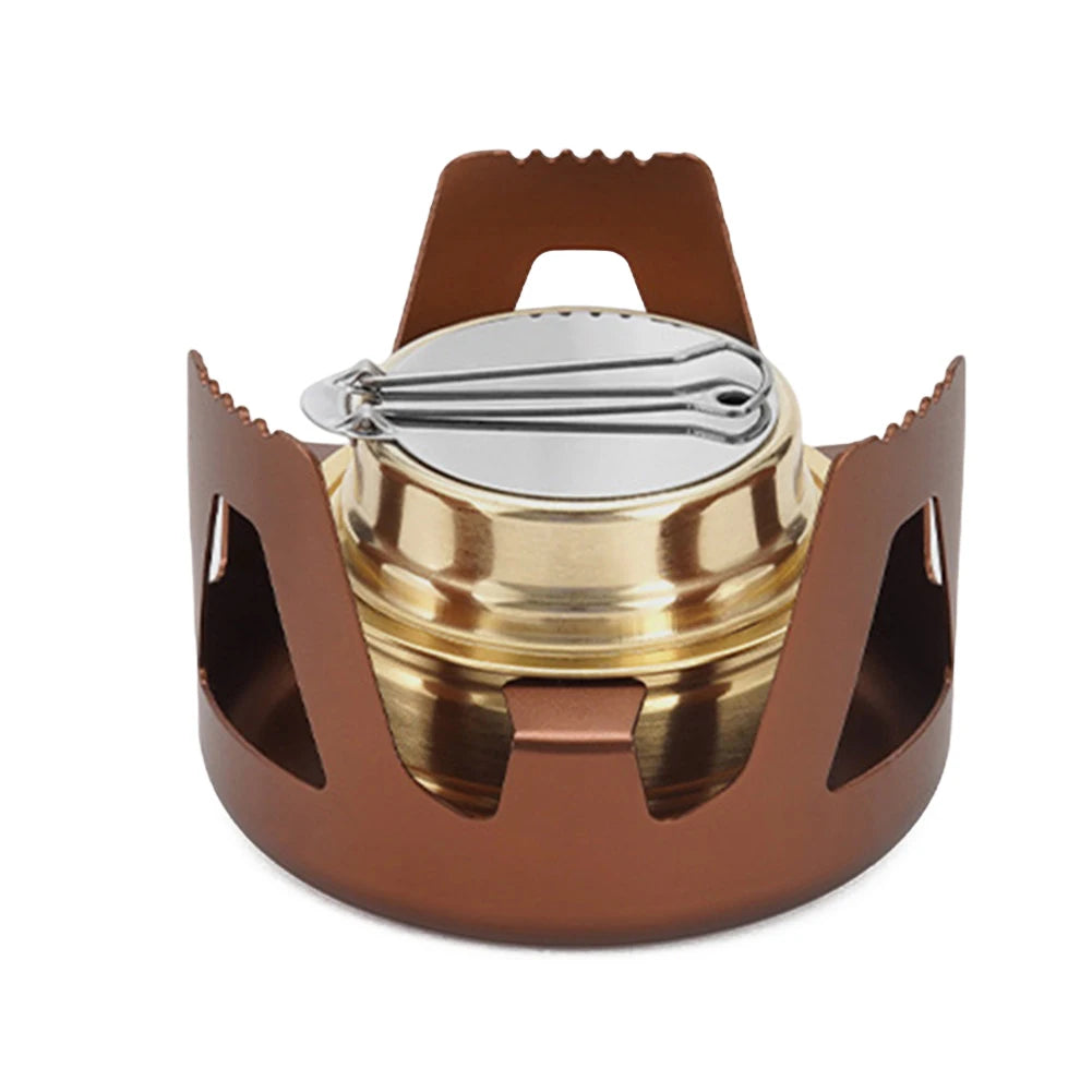 Alcohol Stove Adjustable Firepower Portable Mini Alcohol Stove Aluminum Alloy Bracket 360 Degree Combustion for Outdoor Picnic