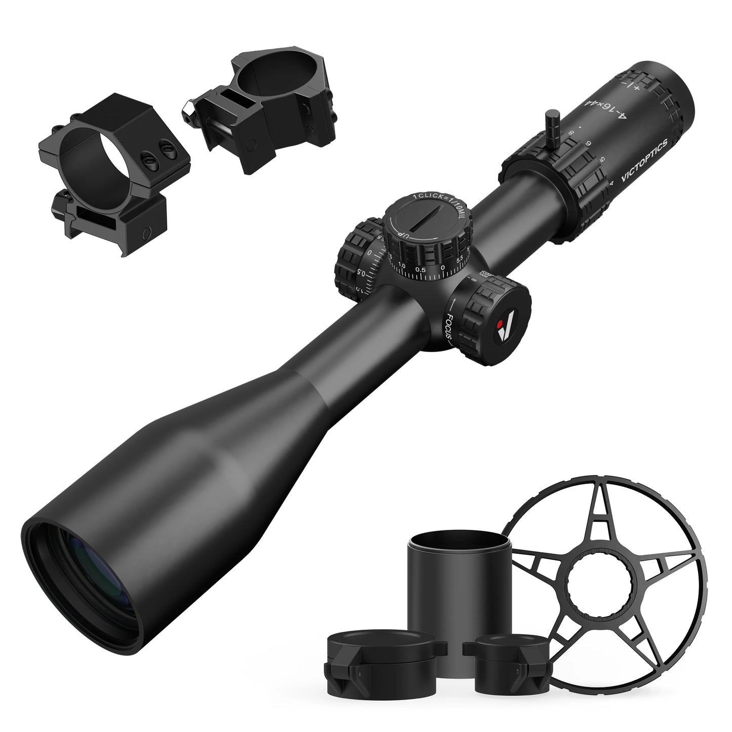 VictOptics S4 4-16X44 MDL Airsoft Sight Hunting Tactical Rifle Scopes Mount Glass Etched Reticle For .223 5.56 AR15