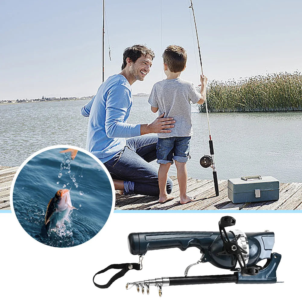 Folding Fishing Rod Telescopic Fishing Pole with Reel Line Spinning Rod Carbon Fiber for Outdoor Fishing Gifts for Men