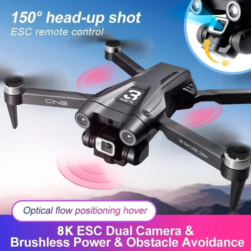Z908 Pro Max GPS Drone Brushless 8K Dual Camera Optical Flow