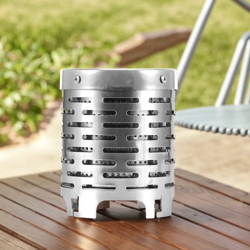 Wear-resistant Mini Heater Stainless Steel Warming Stove Cover Camping Stove Warming Stove Hood for Outdoor Backpacking Hiking
