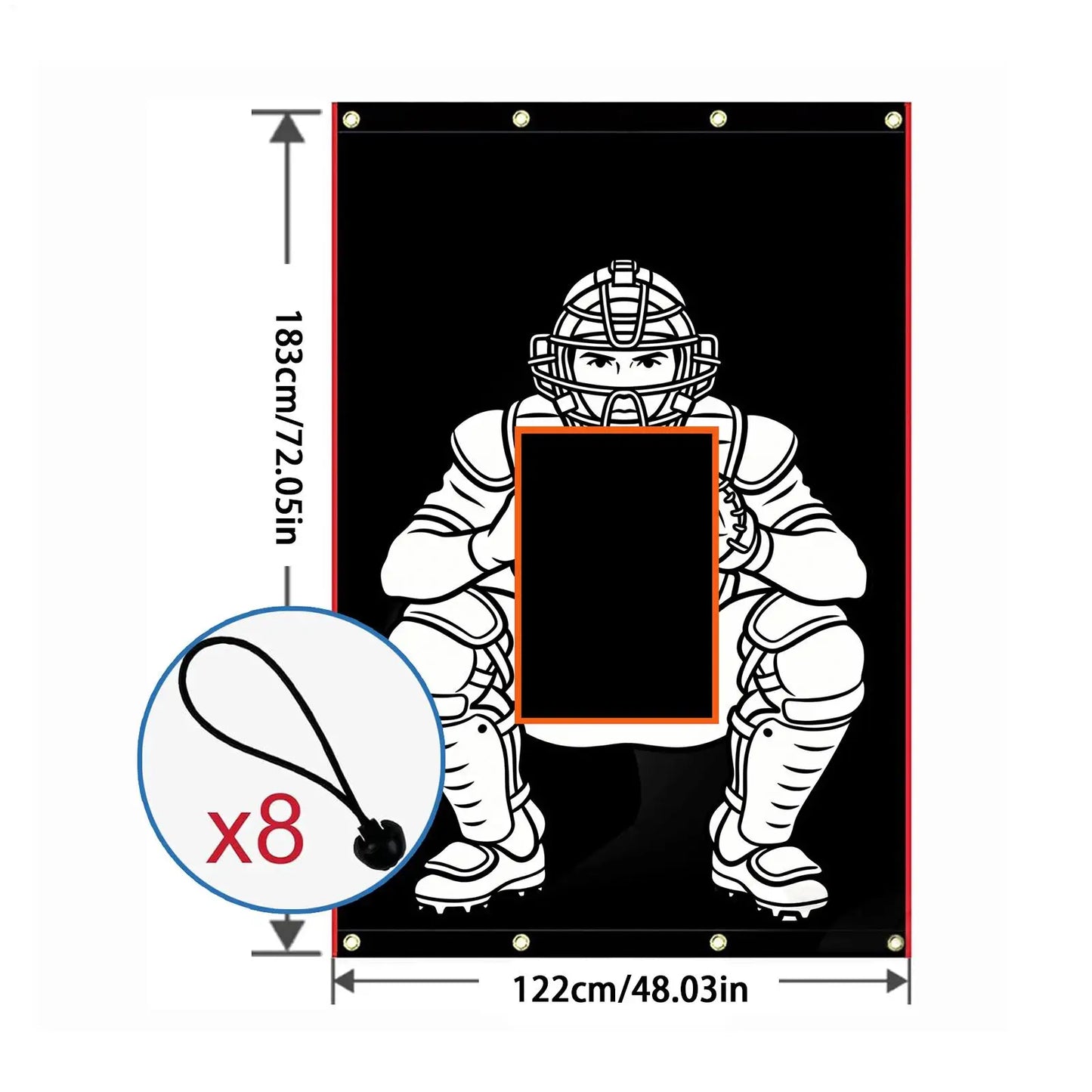 Batting Cage Net Backdrop Heavy Duty Weatherproof Softball Baseball Replacement Target Hitting Training Equipment Outdoor
