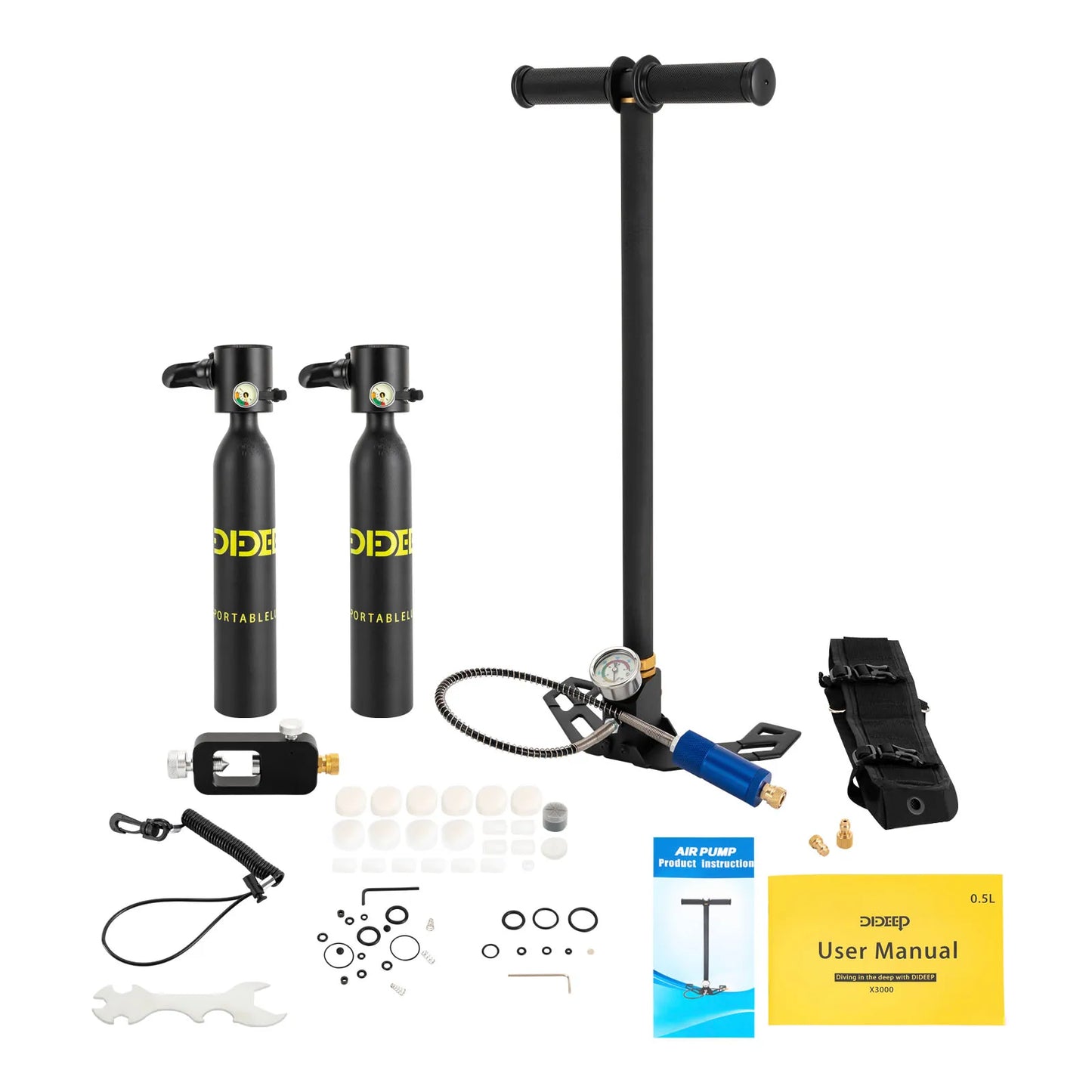 Mini Scuba Tank Kit 0.5L Reusable Underwater Breathing