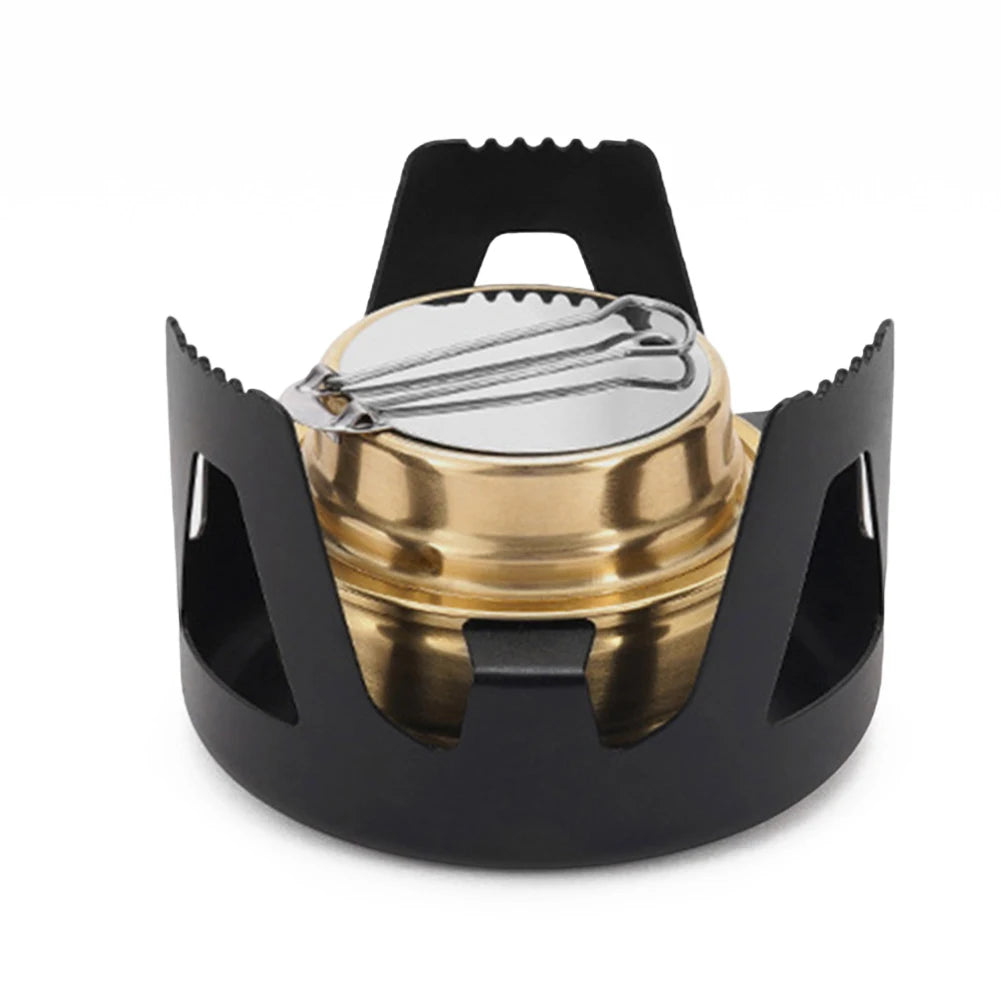 Alcohol Stove Adjustable Firepower Portable Mini Alcohol Stove Aluminum Alloy Bracket 360 Degree Combustion for Outdoor Picnic
