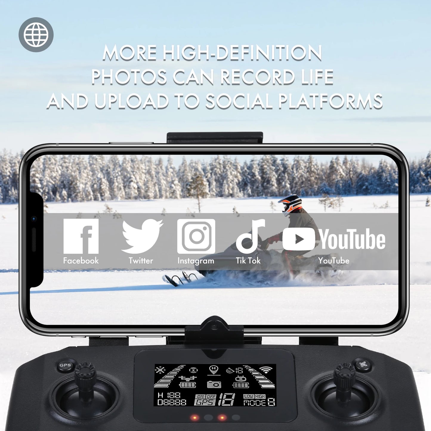 NBD 4K Drone With Camera GPS Quadcopter For Beginners