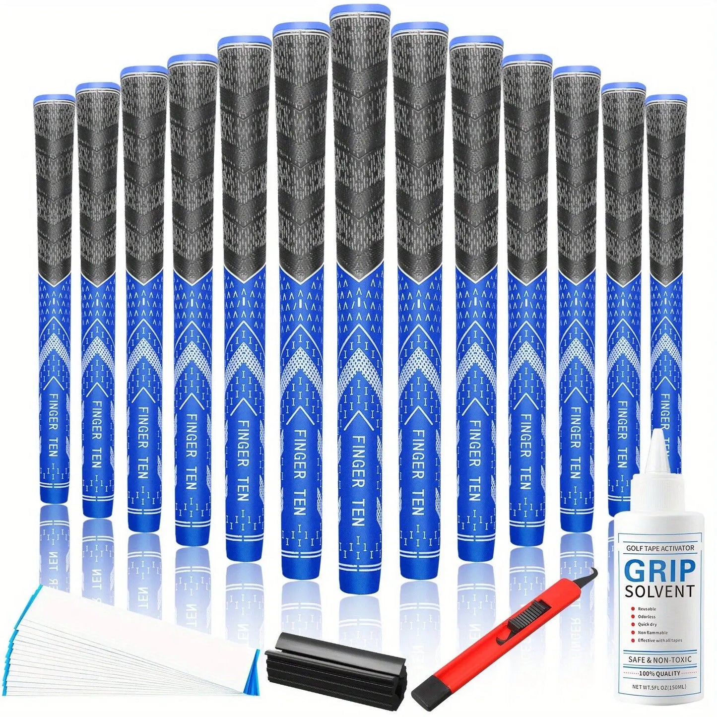 13 Golf Club Standard Grips/Medium Corded Rubber Multi-Purpose Composite Grips Kits