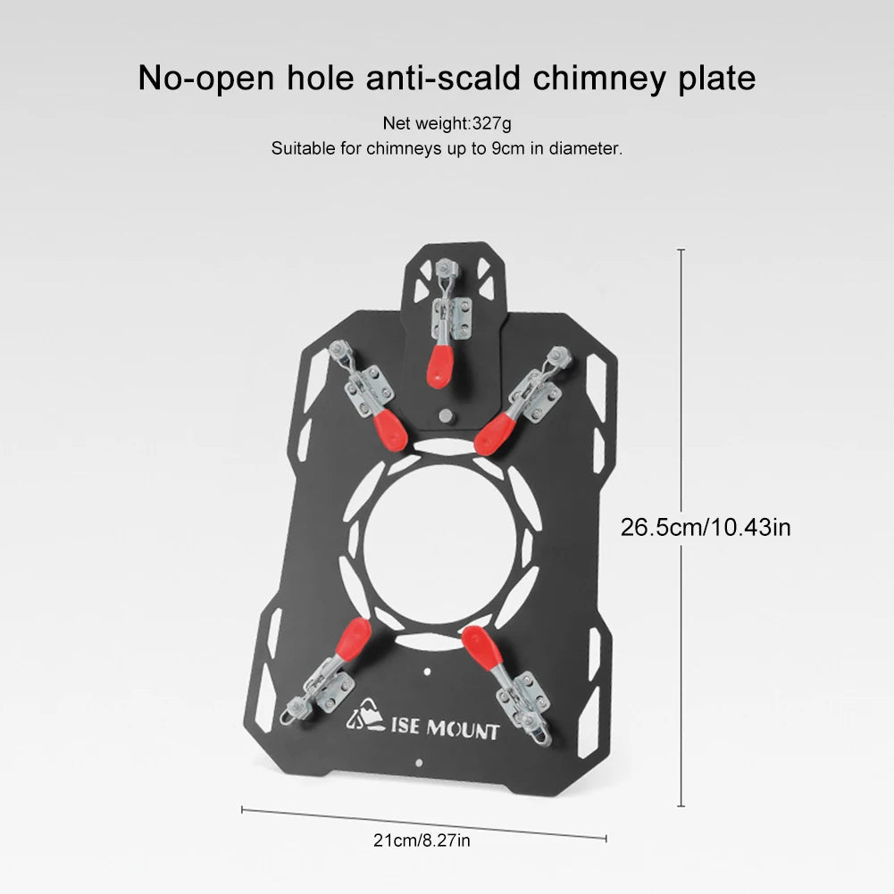 Firewood Stove Chimney Furnace Pipe Firewood Stove Tent Jack Highly Flame Retardant with 3.54 in Chimney Hole Anti-scald Protect