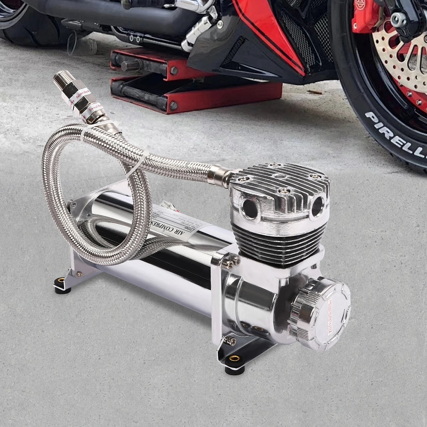 200-300 W Air Suspension Compressor, 50 L/Min 200 Psi Air Compressor Kit, 12 V 23 A High-Performance Compressor