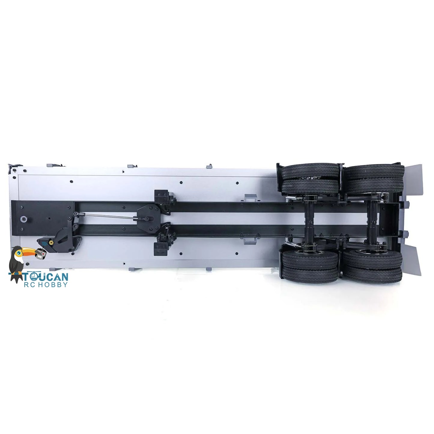 1/14 2Axle Flatbed Semi Trailer for LESU RC Tractor Truck DIY TAMIYA Remote Control Cars Model TH01024-SMT7