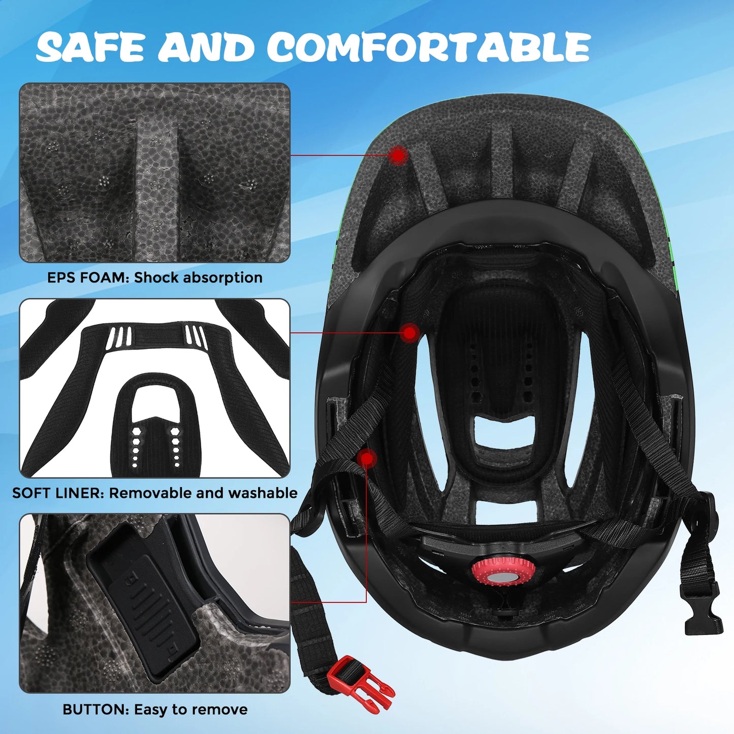 Two in One Kids Full Face Helmet for Cycling Skating