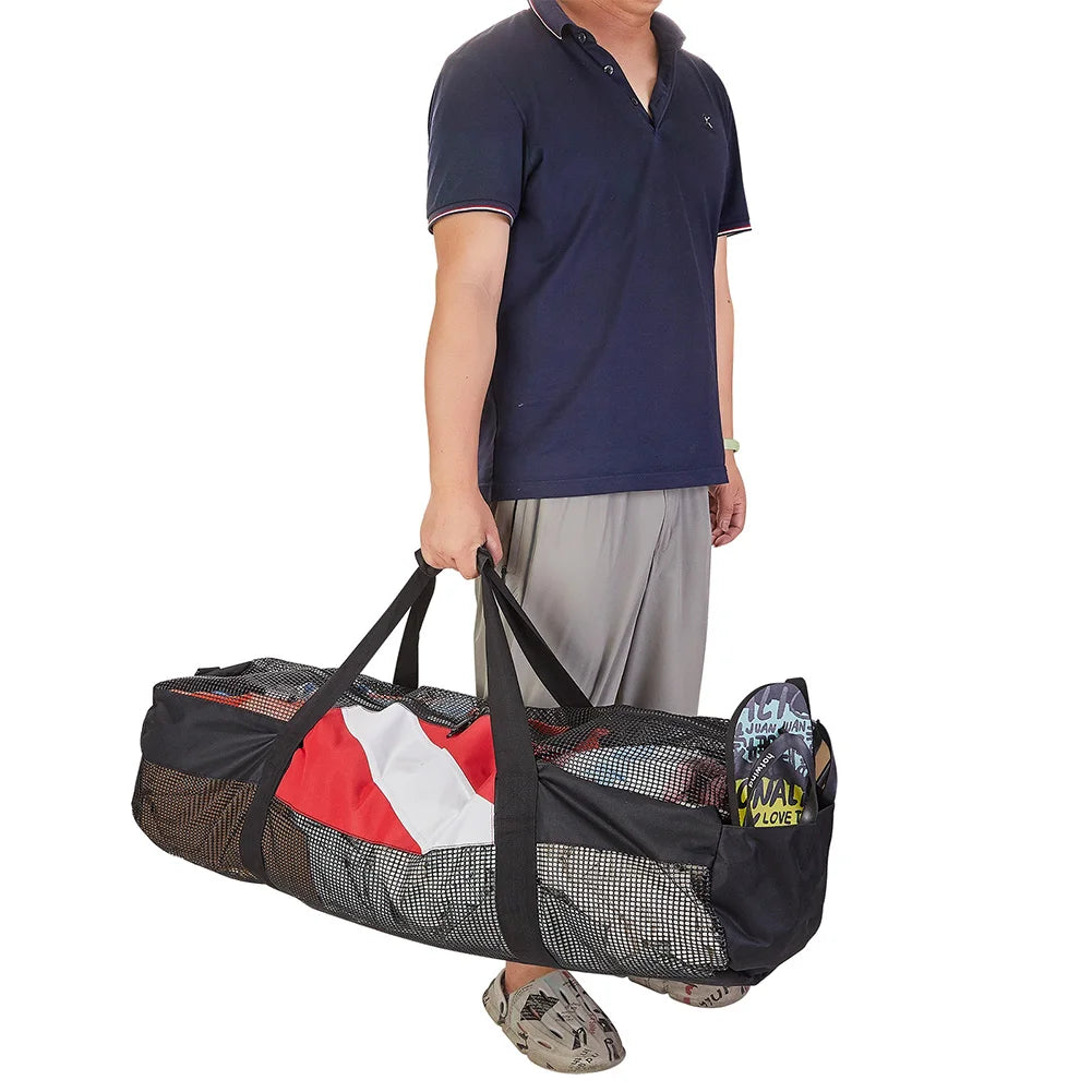 Extra Large Scuba Diving Mesh Tote With Adjustable Strap