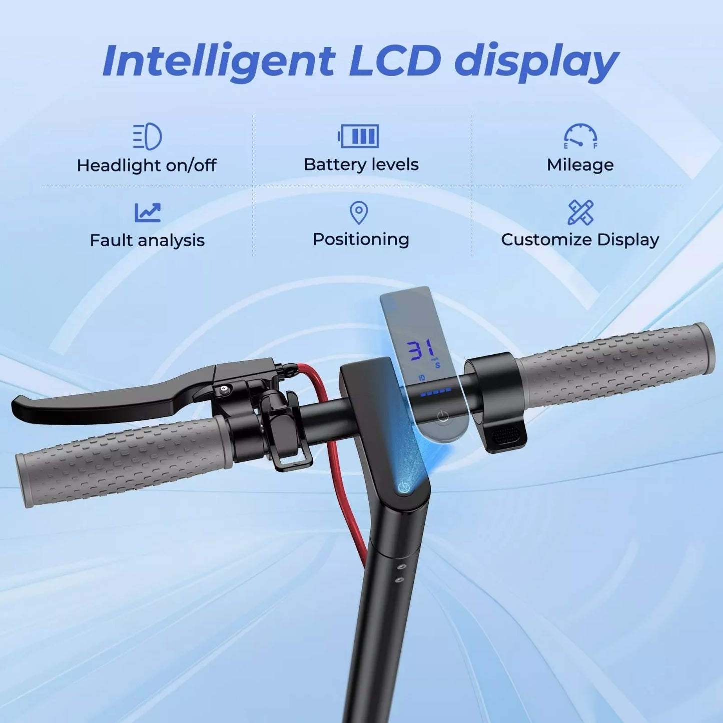 LADPED 350W Electric Scooter 19 MPH Folding Waterproof