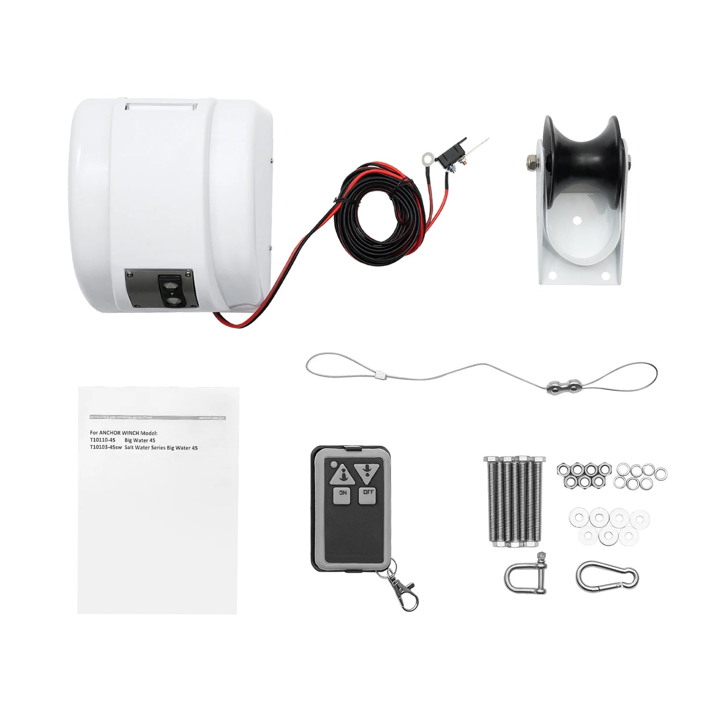 12V 45 Lbs Electric Anchor Winch With Remote Control