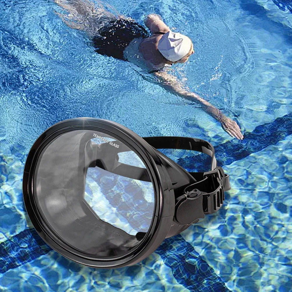 Oval Diving Mask Tempered Glass Anti Fog Freediving