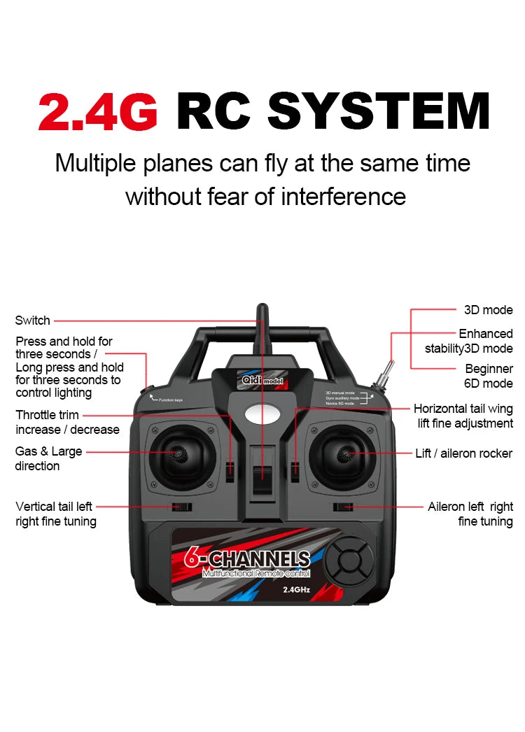 Qidi560 RC Plane M7 Off Road 4CH Remote Control Airplane