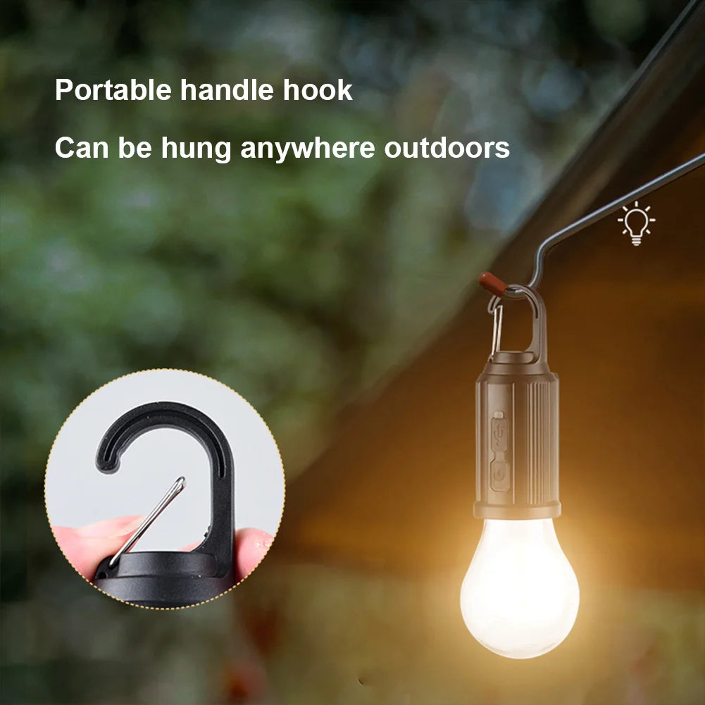 Solar Powered LED Lantern USB Charging Camping Light
