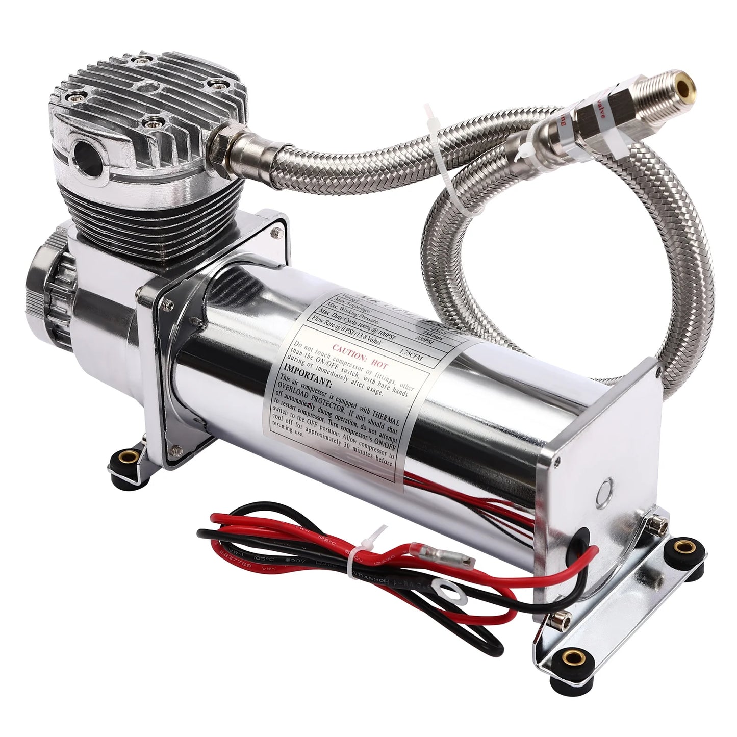 200-300 W Air Suspension Compressor, 50 L/Min 200 Psi Air Compressor Kit, 12 V 23 A High-Performance Compressor