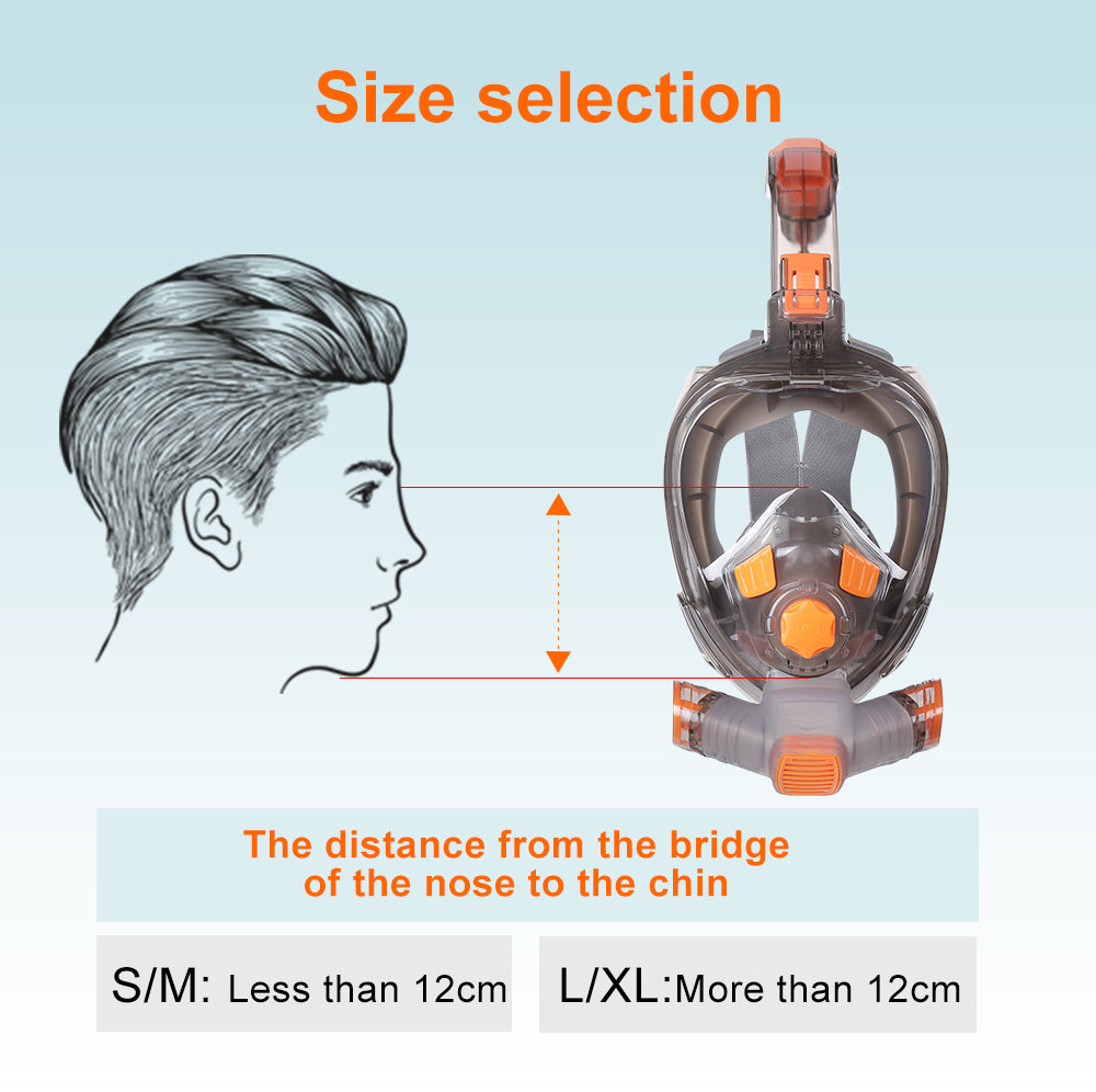 Smaco Full Face Snorkel Mask Anti Fog Wide View Diving