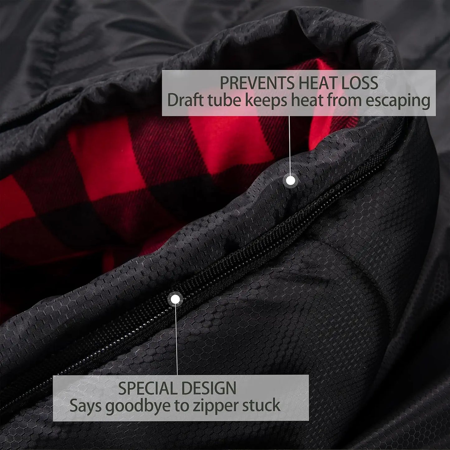 0 Degree Sleeping Bag 100% Cotton Flannel XXL for Adults Big and Tall Cold Weather Winter Zero Degree Camping,Free Compression